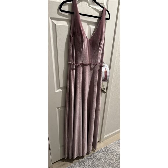 MORI LEE madeline gardner stretch velvet bridesmaid dress Prom Y2K *needs Repair - Picture 2 of 9